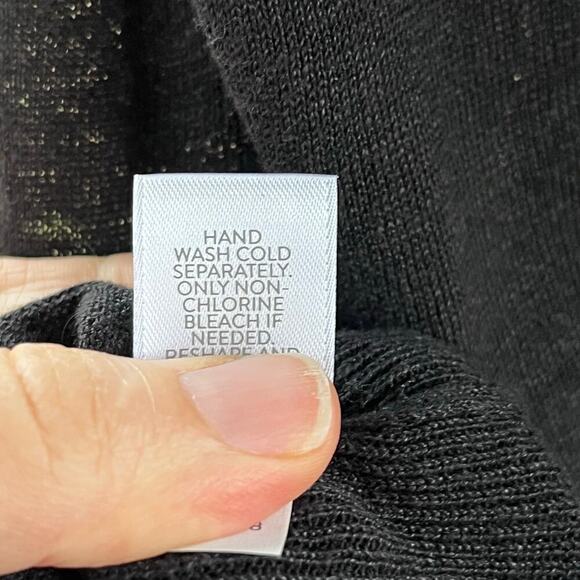 J. Jill Black Linen Blend Open Lightweight Longline Cardigan Size M. NEW - Picture 7 of 7
